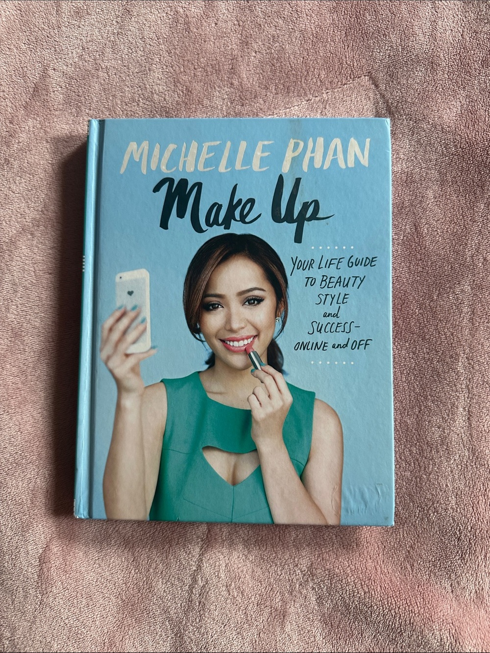 Michele Make Up Book - Light Blue Cover with Teal Dress